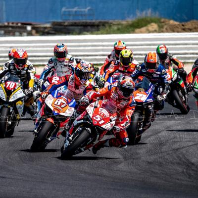 Il gruppo alla Variante del Parco - Misano SBK CIV 2018